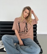 Футболка женская оверсайз с принтом  JAV-704A300
