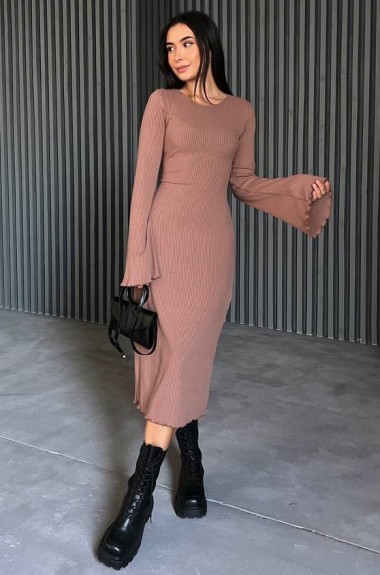 Платье с рукавами клеш IMMA-090A420 Платье с рукавами клеш IMMA-090A420