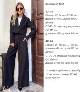 Брючный костюм с коротким пиджаком  ANA-1612A17