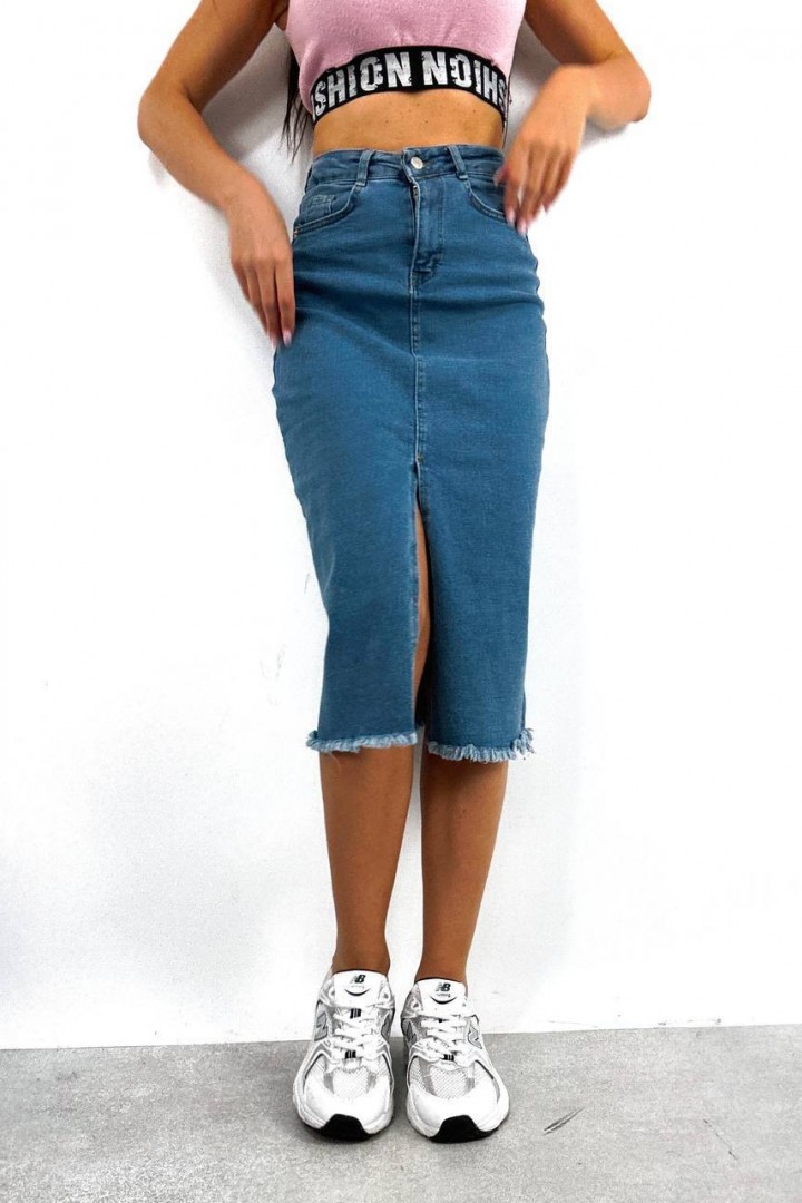 Юбка джинсовая с разрезом спереди GN-1124A670