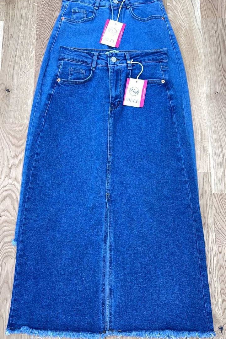 Юбка джинсовая с разрезом спереди GN-1124A670