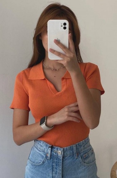 Поло женская футболка DMP-R1357A230 Поло женская футболка DMP-R1357A230