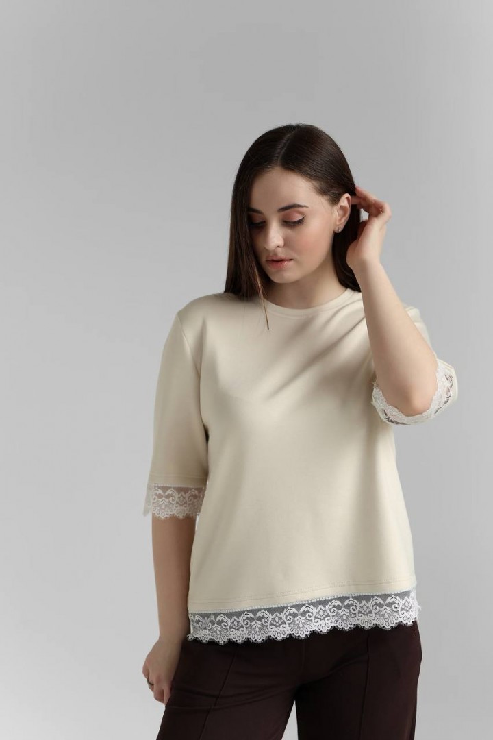 Футболка з мереживом NBR-226A500