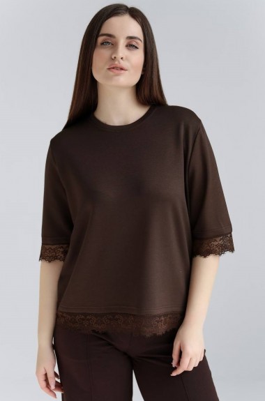 Футболка женская с кружевом  NBR-226A500