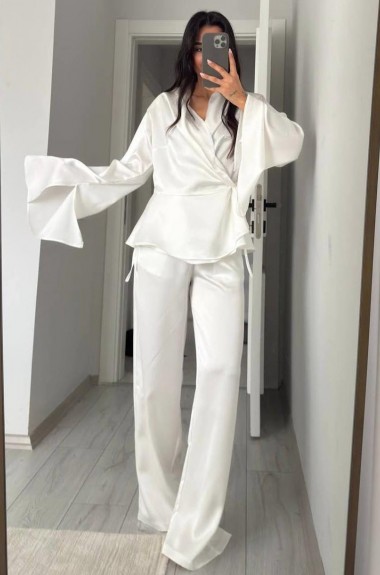 Шелковый брючный костюм BAC-971A750