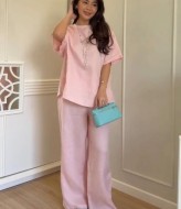 Брючный льняной костюм LOU-1532A750