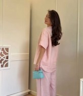 Брючный льняной костюм LOU-1532A750