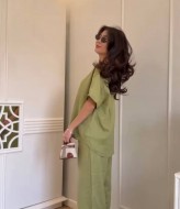 Брючный льняной костюм LOU-1532A750