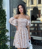 Легкое платье с открытыми плечами MIK-2466A380