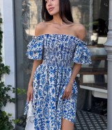 Легкое платье с открытыми плечами MIK-2466A380