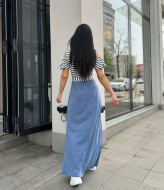 Длинное трикотажное платье летнее DG-d41252A350