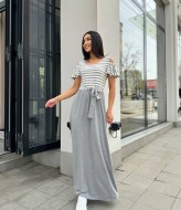 Длинное трикотажное платье летнее DG-d41252A350