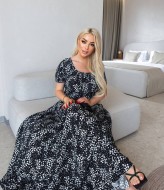 Штапельное платье большого размера PRAT-2281A550