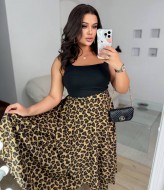 Леопардовая юбка миди GR-05194A400 Леопардовая юбка миди GR-05194A400