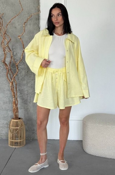 Льняной костюм с шортами  LID-623A900