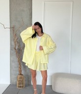 Льняной костюм с шортами  LID-623A900