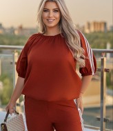 Костюм с лампасами женский  VOJ-1030A740