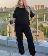 Костюм с лампасами женский  VOJ-1030A740