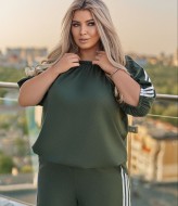 Костюм с лампасами женский  VOJ-1030A740