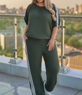 Костюм с лампасами женский  VOJ-1030A740