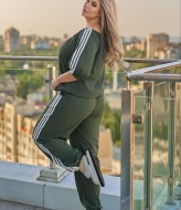 Костюм с лампасами женский  VOJ-1030A740