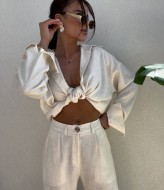 Льняной костюм брюки и рубашка LUC-878A699