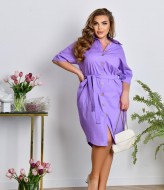 Льняное платье на пуговицах NF-3656A650