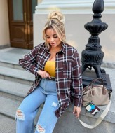 Рубашка клетчатая женская CUR-1013A480