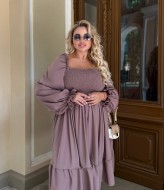 Платье с воланом CUR-1011A500