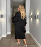 Вельветовый костюм с юбкой DOL-381A750