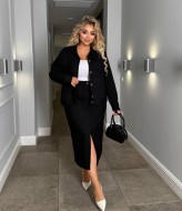 Вельветовый костюм с юбкой DOL-381A750