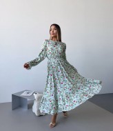 Платье в цветочек длинное  IMMA-381A490