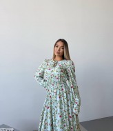 Платье в цветочек длинное  IMMA-381A490