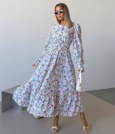 Платье в цветочек длинное  IMMA-381A490