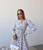 Платье в цветочек длинное  IMMA-381A490