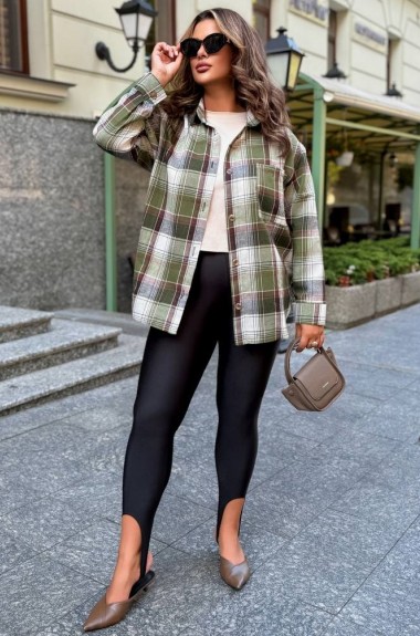 Рубашка клетчатая женская CUR-1013A480 Рубашка клетчатая женская CUR-1013A480
