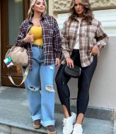 Рубашка клетчатая женская CUR-1013A480