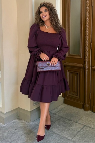 Платье с воланом CUR-1011A500 Платье с воланом CUR-1011A500