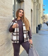 Костюм на флисе с жилеткой женский DOL-328A1050