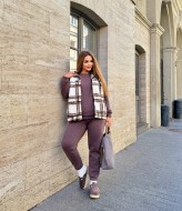 Костюм на флисе с жилеткой женский DOL-328A1050