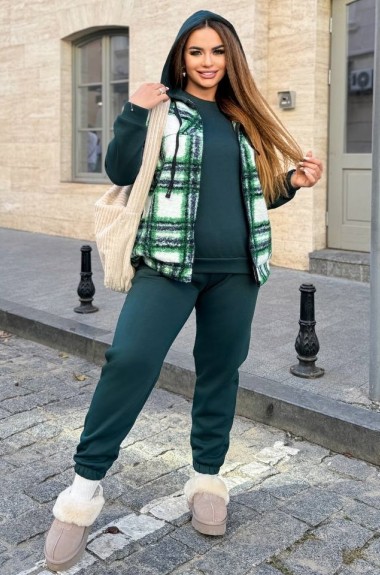 Костюм на флисе с жилеткой женский DOL-328A1050