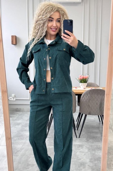 Жіночий вельветовий костюм IND-2084A600 Жіночий вельветовий костюм IND-2084A600