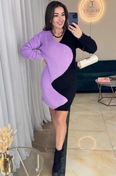 Вязаное короткое платье  IND-5062A600