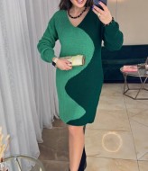 Вязаное короткое платье  IND-5062A600