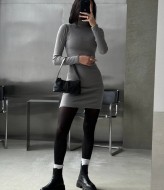 Платье в рубчик мини BLO-840A340