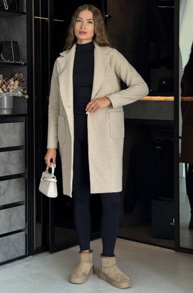 Пальто из букле   JAC-1186A700
