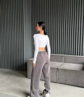 Теплые женские брюки на флисе  REM-111A390