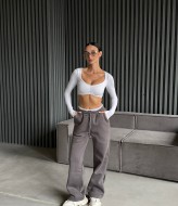 Теплые женские брюки на флисе  REM-111A390