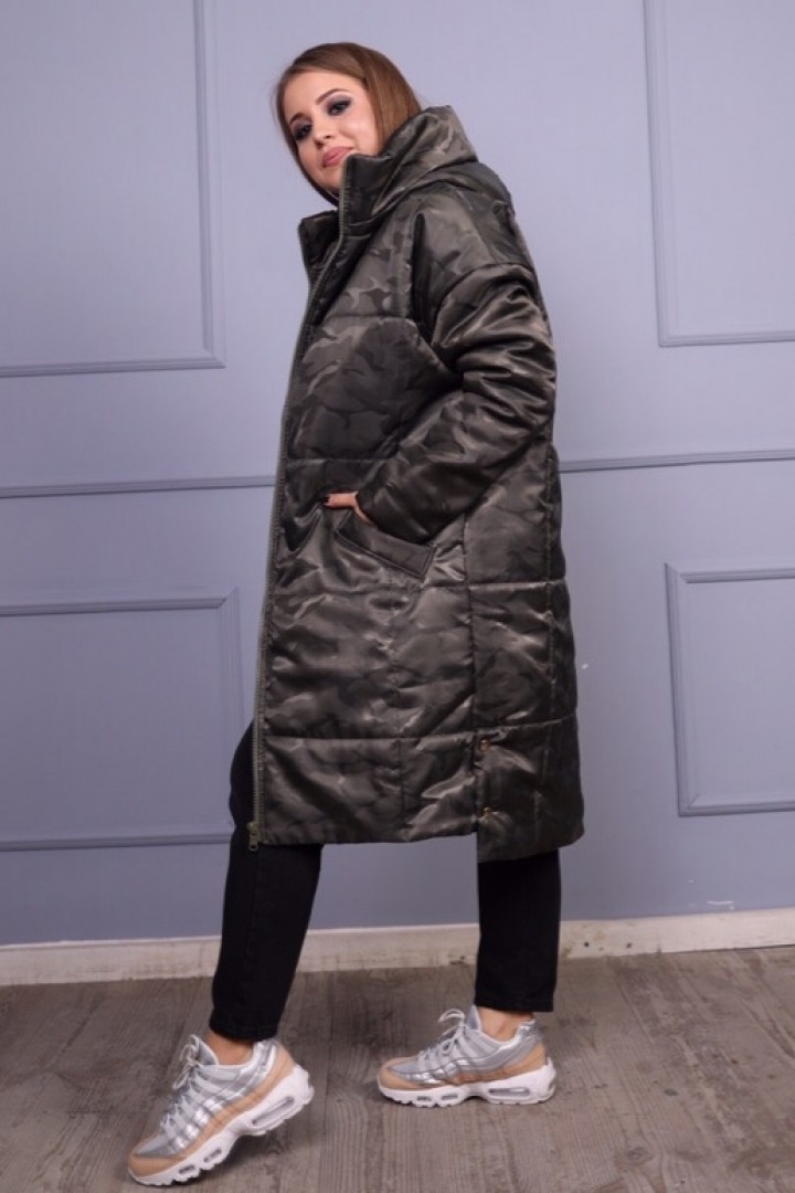 Теплая удлиненная женская куртка KR-400A40