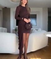 Сукня міні зі шлейфом ANM-408A550